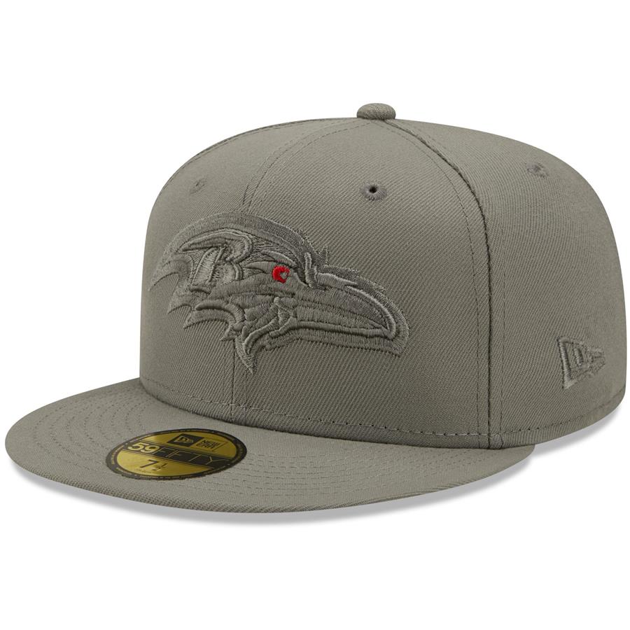 Baltimore Ravens New Era Color Pack 59FIFTY Fitted Hat - Gray