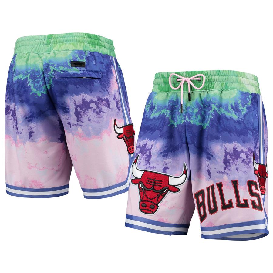 Chicago Bulls Pro Standard Multicolor Dip-Dye Shorts - Pink