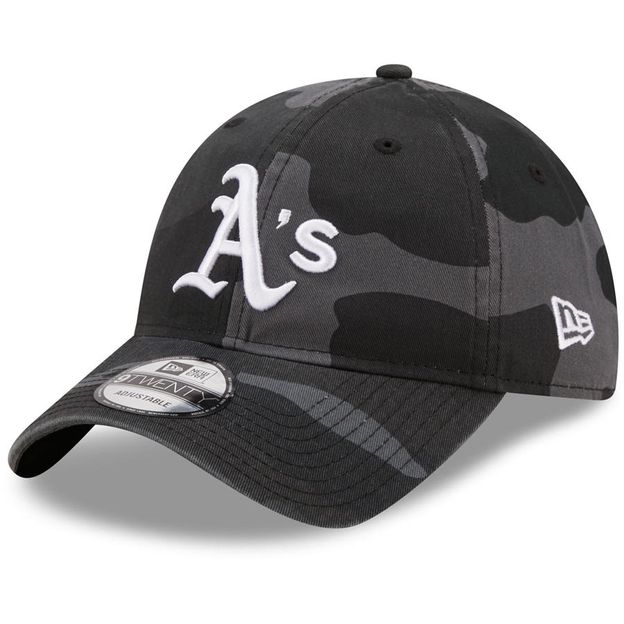Oakland Athletics New Era Midnight Camo Core Classic 9TWENTY Adjustable Hat - Graphite