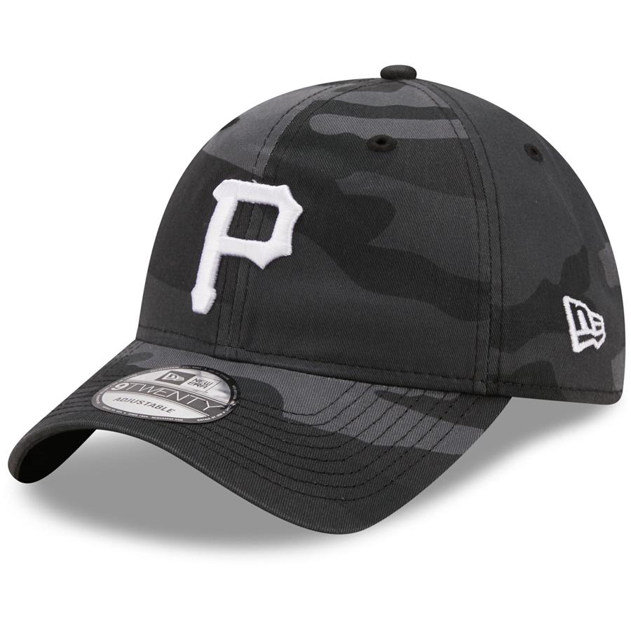 Pittsburgh Pirates New Era Midnight Camo Core Classic 9TWENTY Adjustable Hat - Graphite