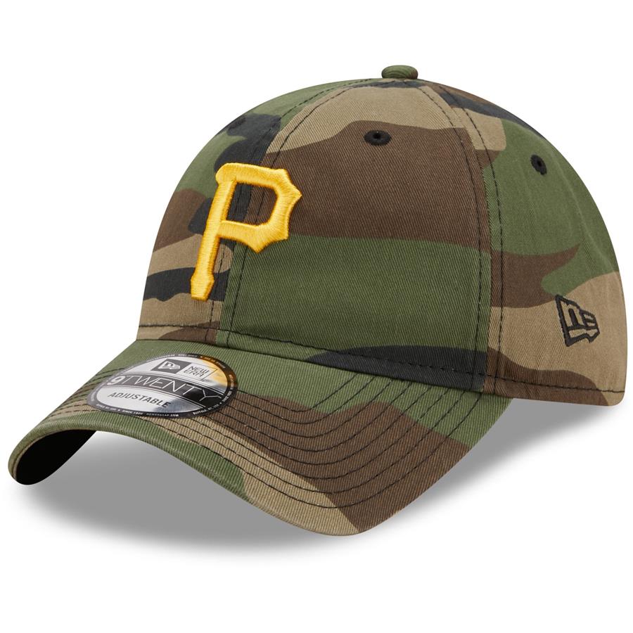 Pittsburgh Pirates New Era Woodland Core Classic 9TWENTY Adjustable Hat - Camo