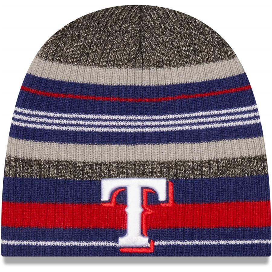 Texas Rangers New Era Striped Beanie Hat - Royal