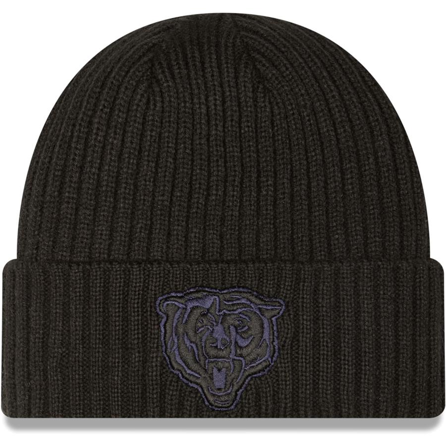 Chicago Bears New Era Logo Core Classic Cuffed Knit Hat - Black