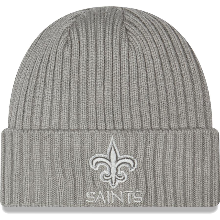 New Orleans Saints New Era Core Classic Cuffed Knit Hat - Gray