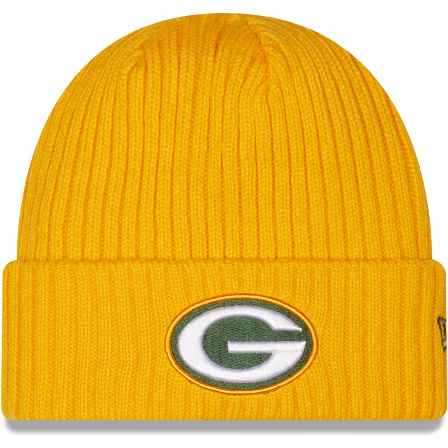 Green Bay Packers New Era Core Classic Cuffed Knit Hat - Gold