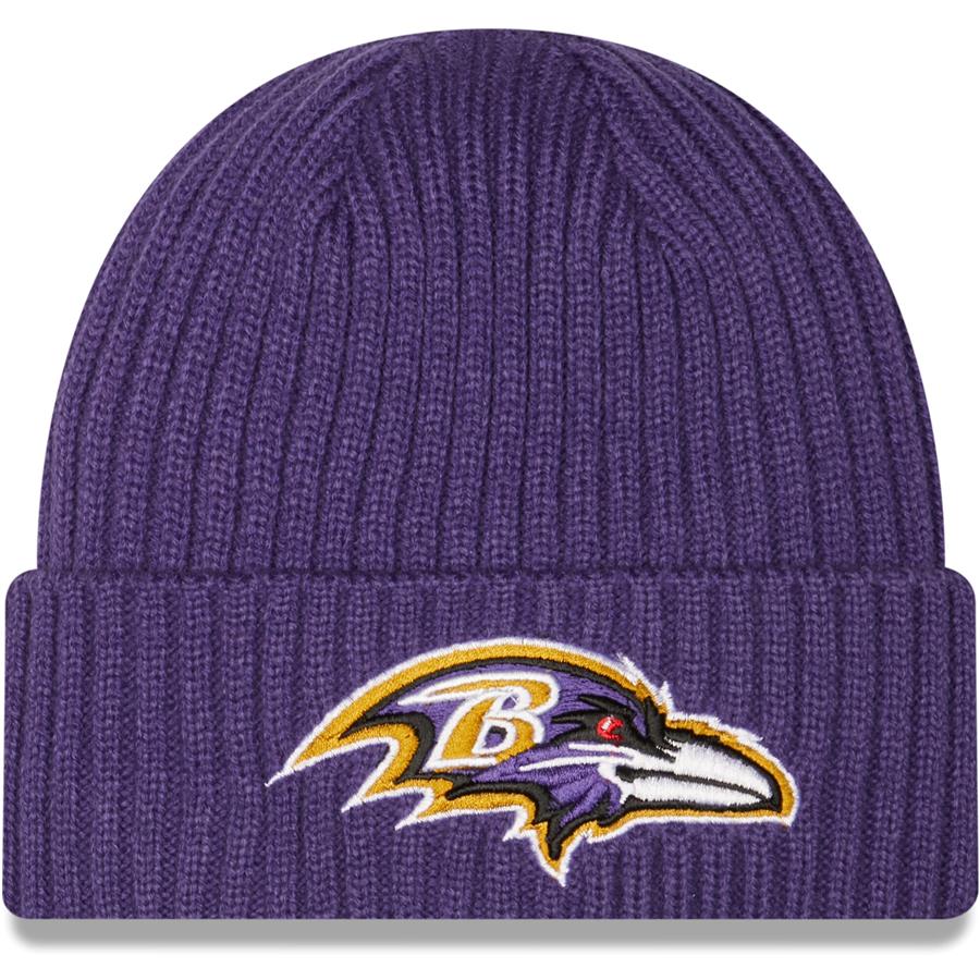Baltimore Ravens New Era Core Classic Cuffed Knit Hat - Purple