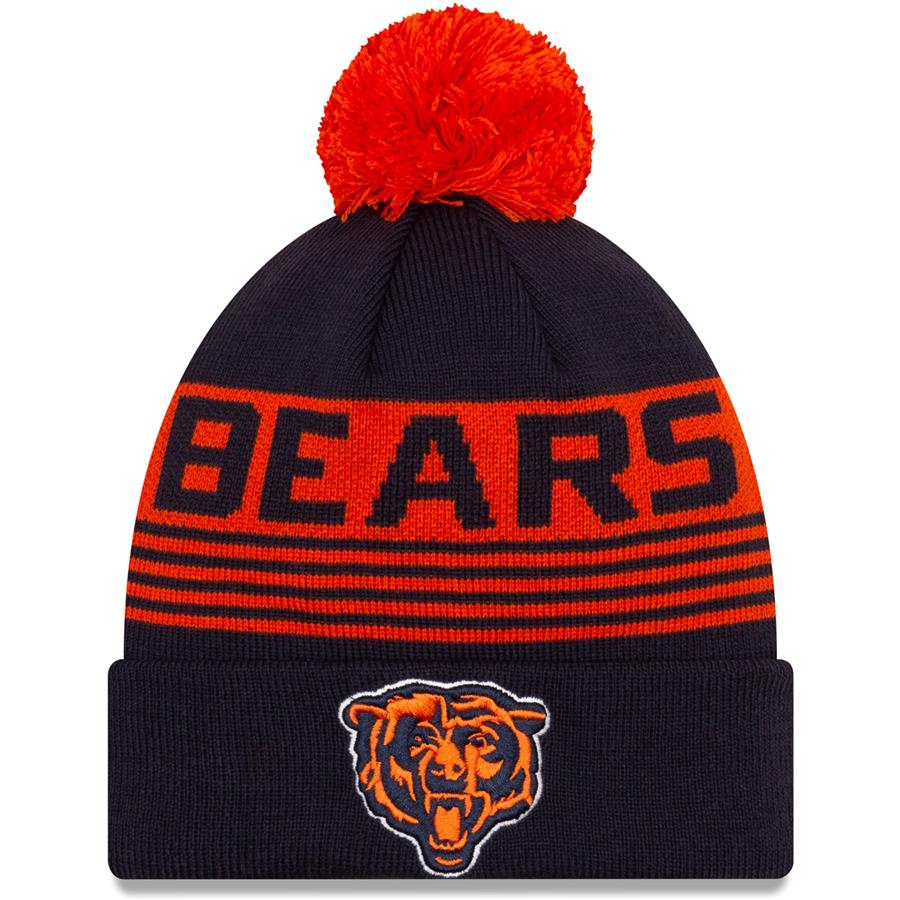 Chicago Bears New Era Proof Cuffed Knit Hat with Pom - Navy