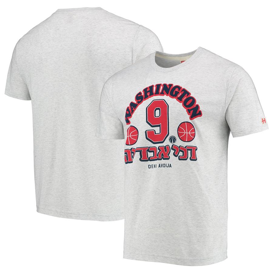 Deni Avdija Washington Wizards Homage Hebrew Tri-Blend T-Shirt - Heathered Gray