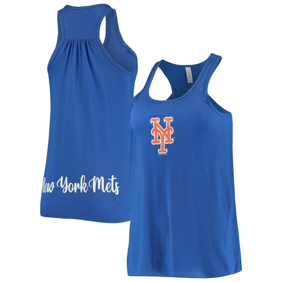 New York Mets Soft as a Grape Women's Front & Back Tank Top - Royal