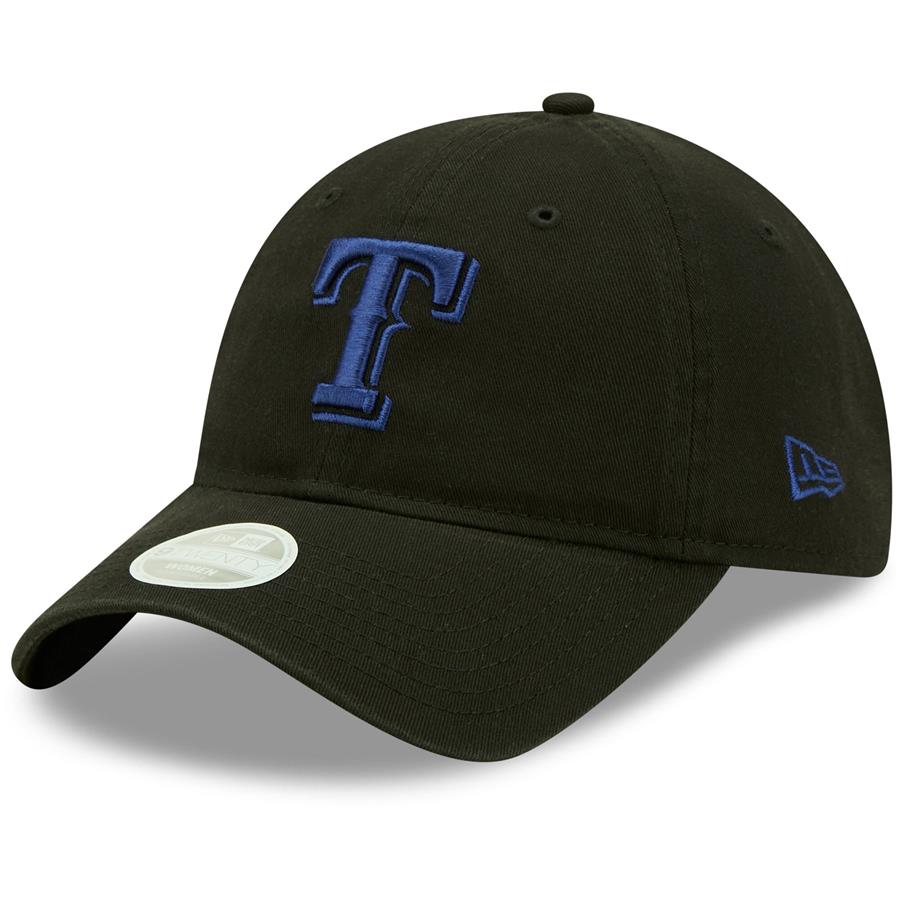 Texas Rangers New Era Women's Core Classic 9TWENTY Adjustable Hat - Black