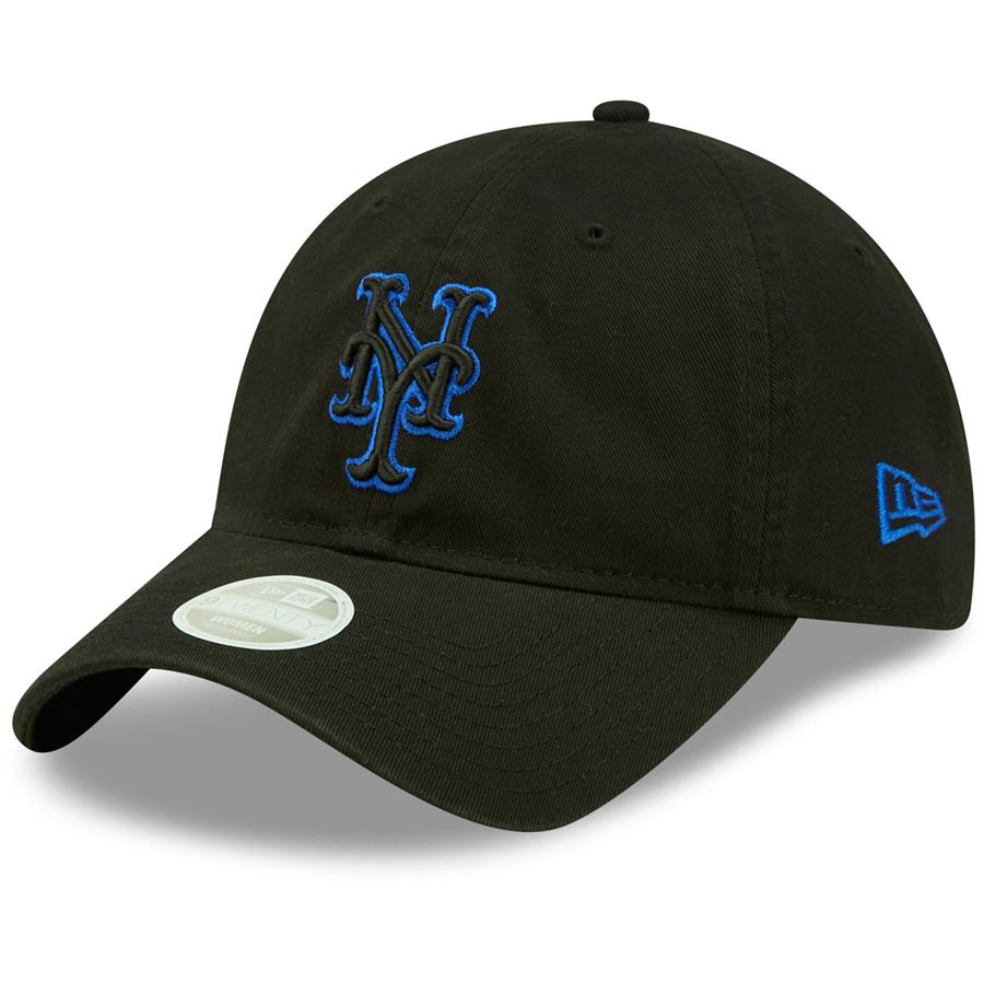 New York Mets New Era Women's Core Classic 9TWENTY Adjustable Hat - Black