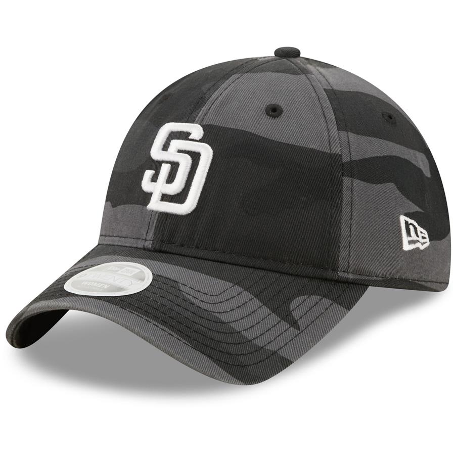 San Diego Padres New Era Women's Midnight Camo Core Classic 9TWENTY Adjustable Hat - Graphite