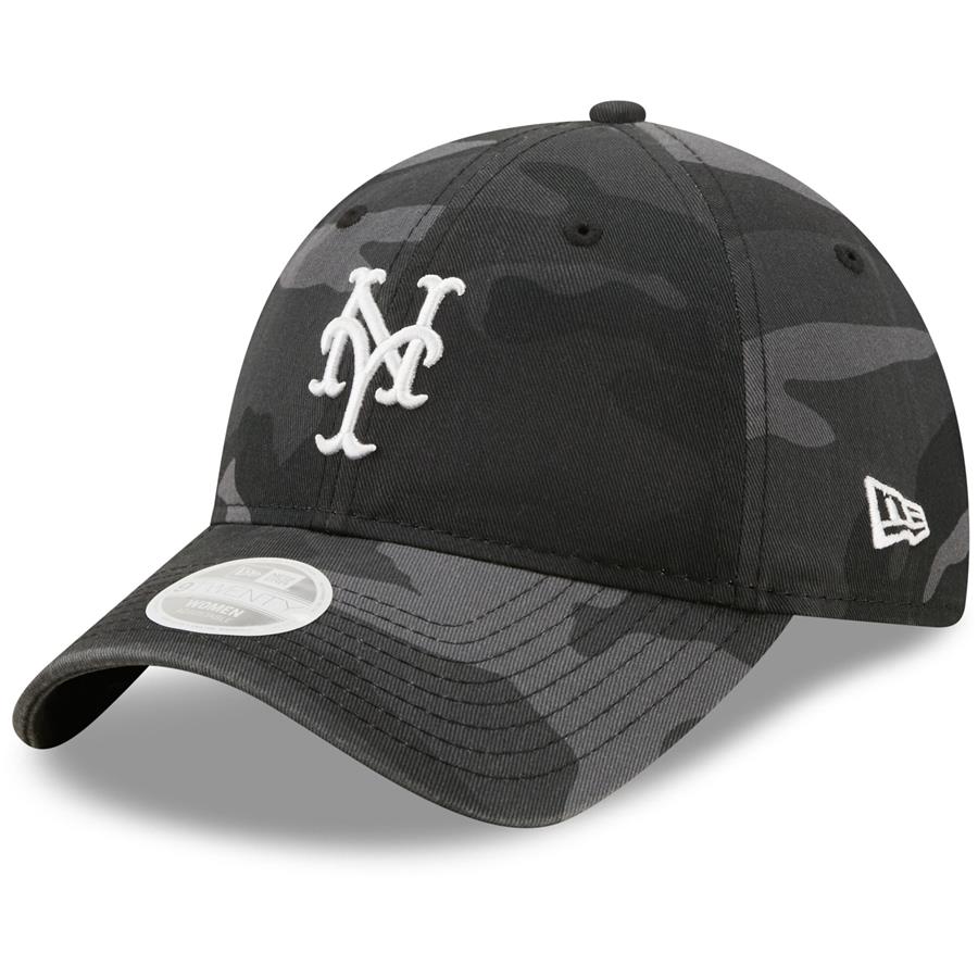 New York Mets New Era Women's Midnight Camo Core Classic 9TWENTY Adjustable Hat - Graphite