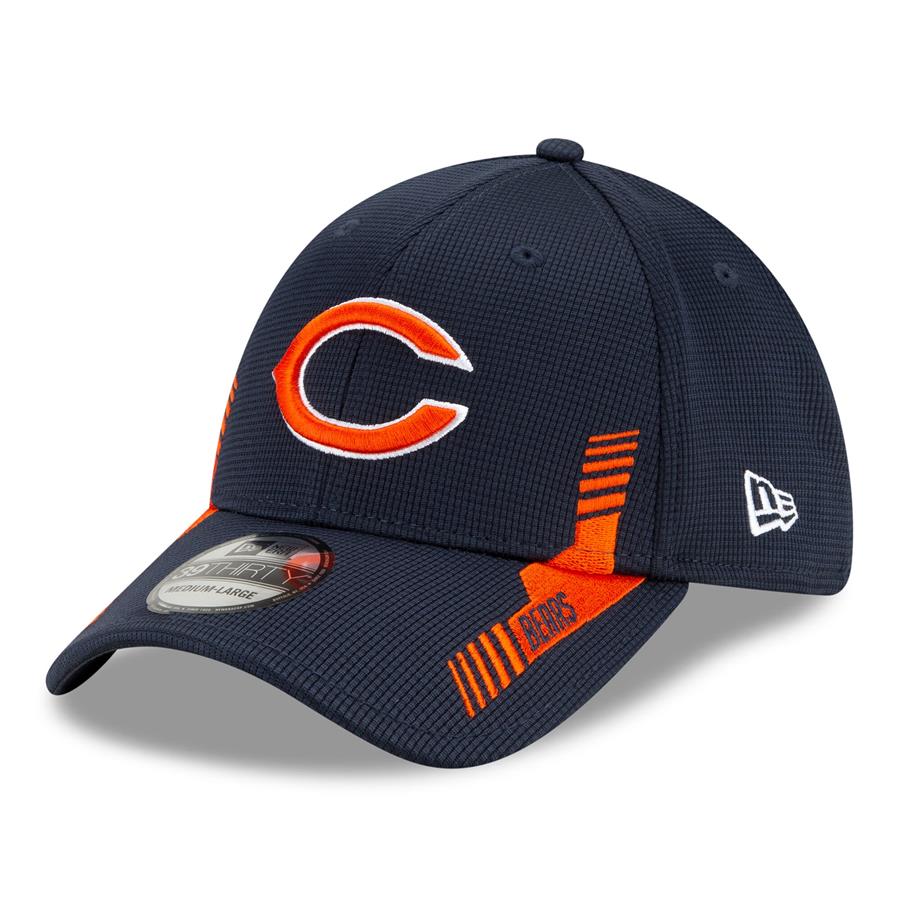 Chicago Bears New Era 2021 NFL Sideline Home C 39THIRTY Flex Hat - Navy