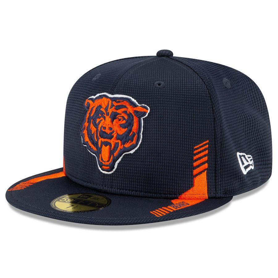 Chicago Bears New Era 2021 NFL Sideline Home 59FIFTY Fitted Hat - Navy