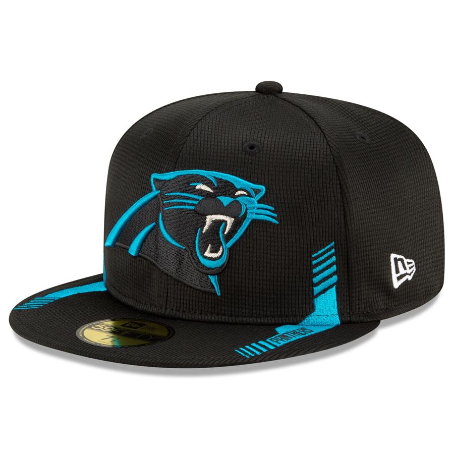 Carolina Panthers New Era 2021 NFL Sideline Home 59FIFTY Fitted Hat - Black