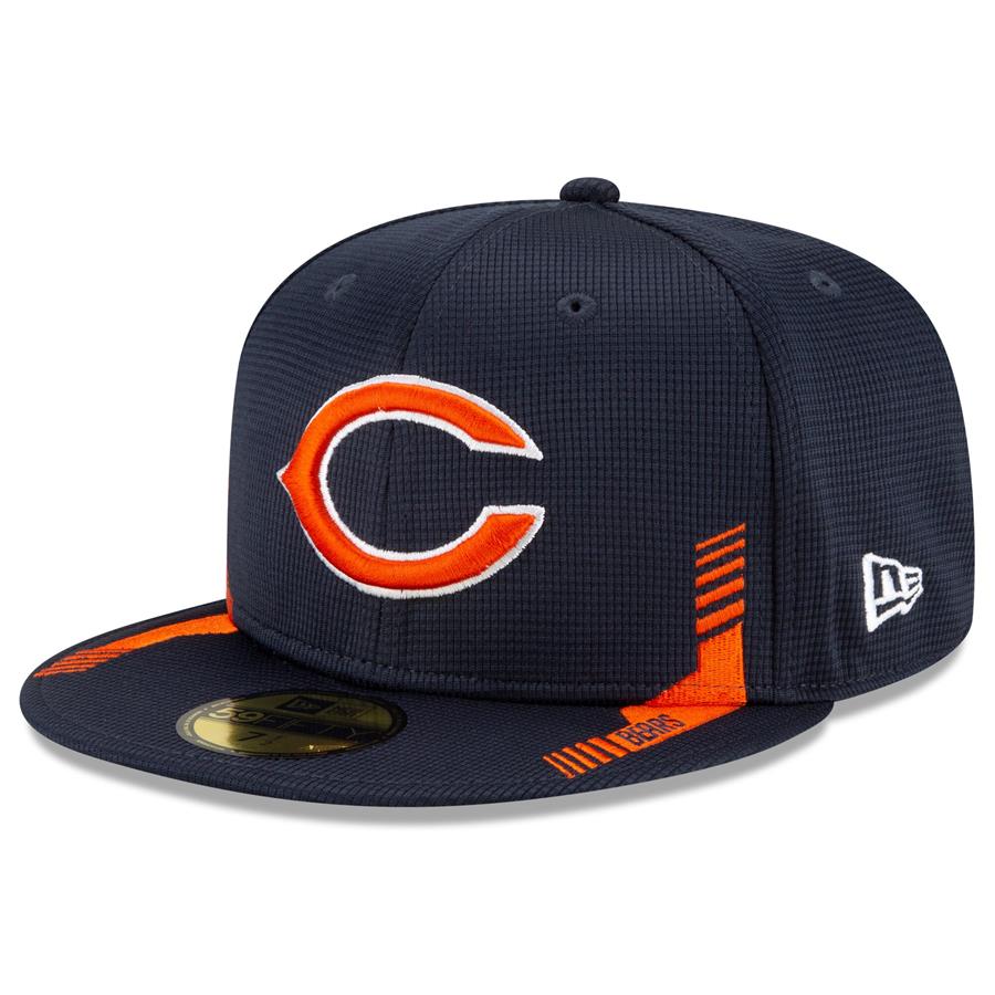 Chicago Bears New Era 2021 NFL Sideline Home C 59FIFTY Fitted Hat - Navy