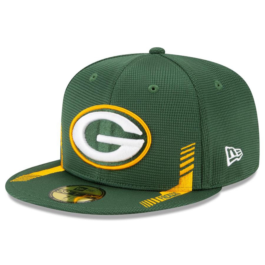 Green Bay Packers New Era 2021 NFL Sideline Home 59FIFTY Fitted Hat - Green