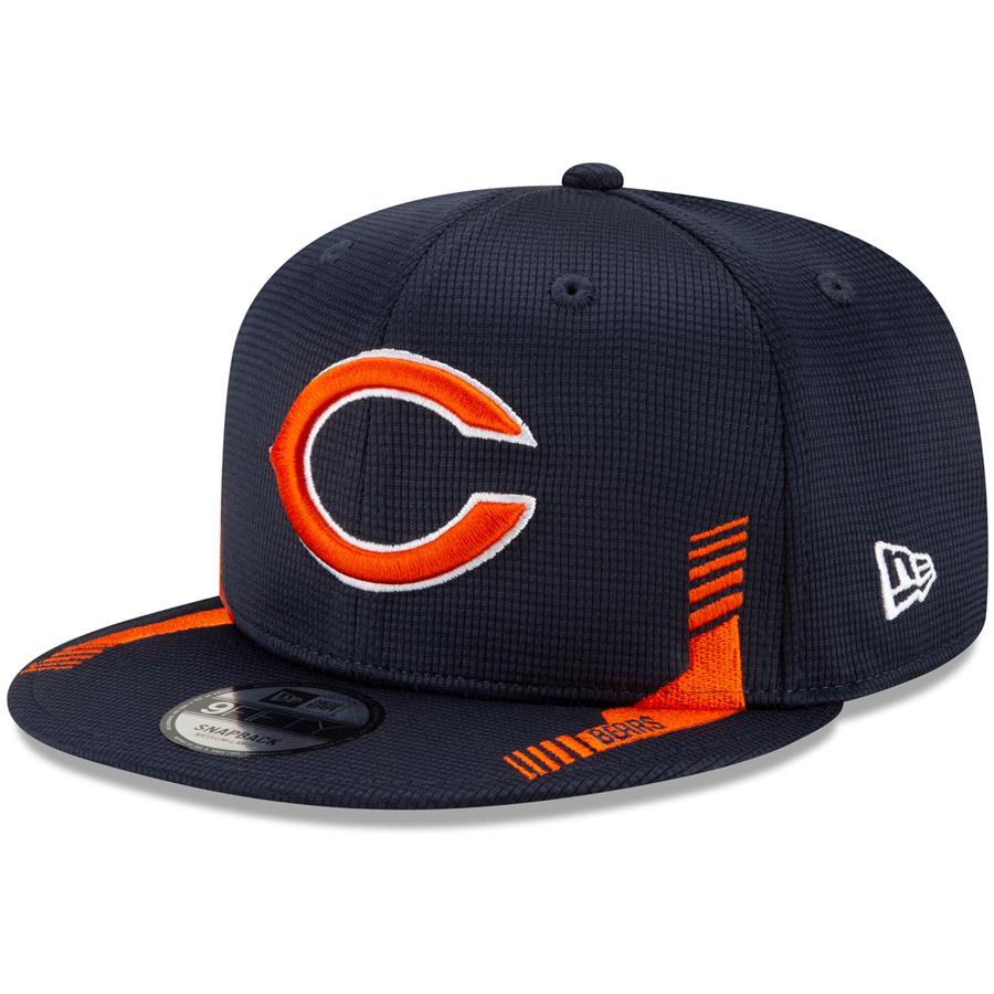 Chicago Bears New Era 2021 NFL Sideline Home C 9FIFTY Snapback Adjustable Hat - Navy