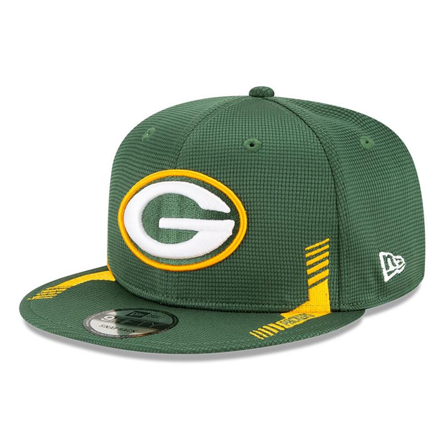 Green Bay Packers New Era 2021 NFL Sideline Home 9FIFTY Snapback Adjustable Hat - Green