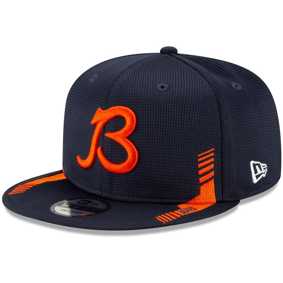Chicago Bears New Era 2021 NFL Sideline Home B 9FIFTY Snapback Adjustable Hat - Navy