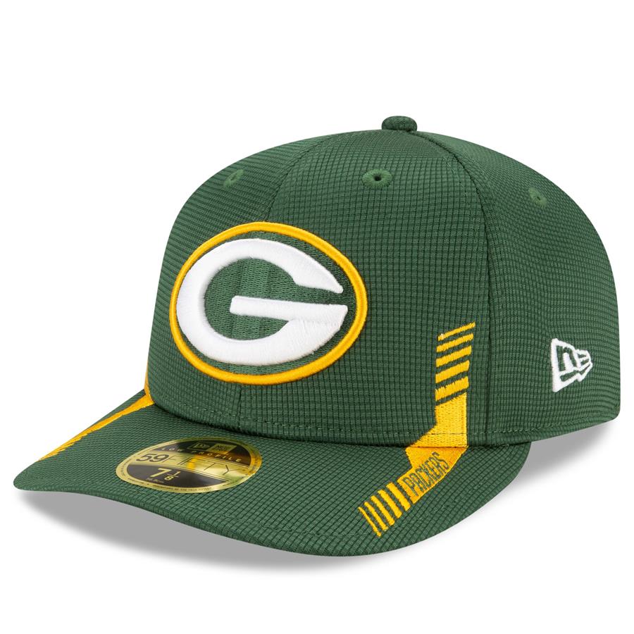 Green Bay Packers New Era 2021 NFL Sideline Home Low Profile 59FIFTY Fitted Hat - Green