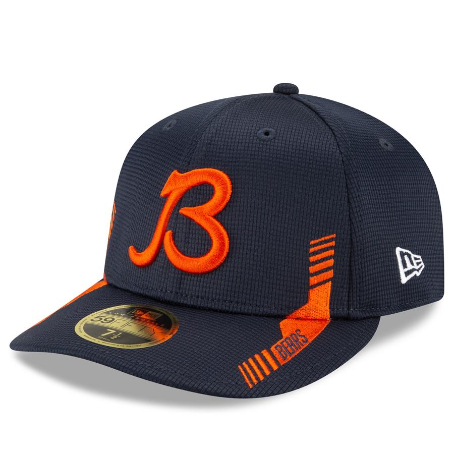 Chicago Bears New Era 2021 NFL Sideline Home Low Profile 59FIFTY Fitted Hat - Navy