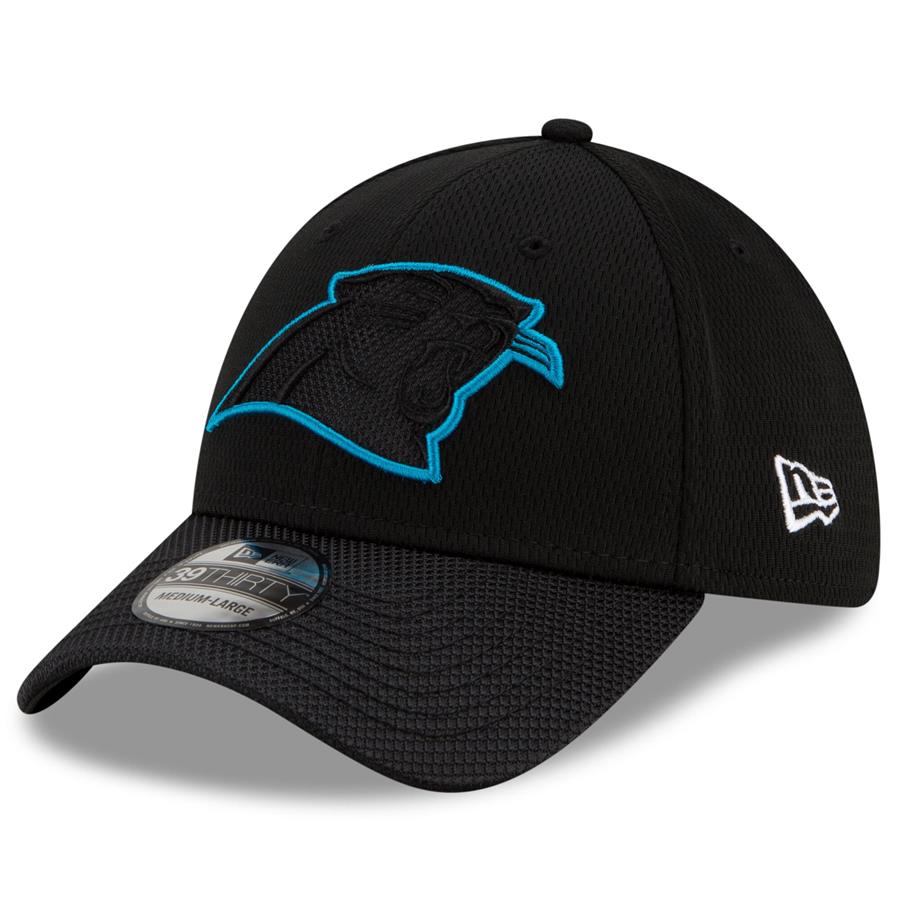 Carolina Panthers New Era 2021 NFL Sideline Road 39THIRTY Flex Hat - Black