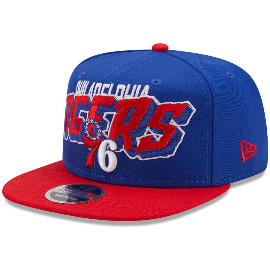 Philadelphia 76ers New Era Bold 9FIFTY Snapback Hat - Blue