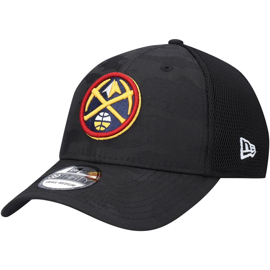 Denver Nuggets New Era Camo Tone 39THIRTY Flex Hat - Black