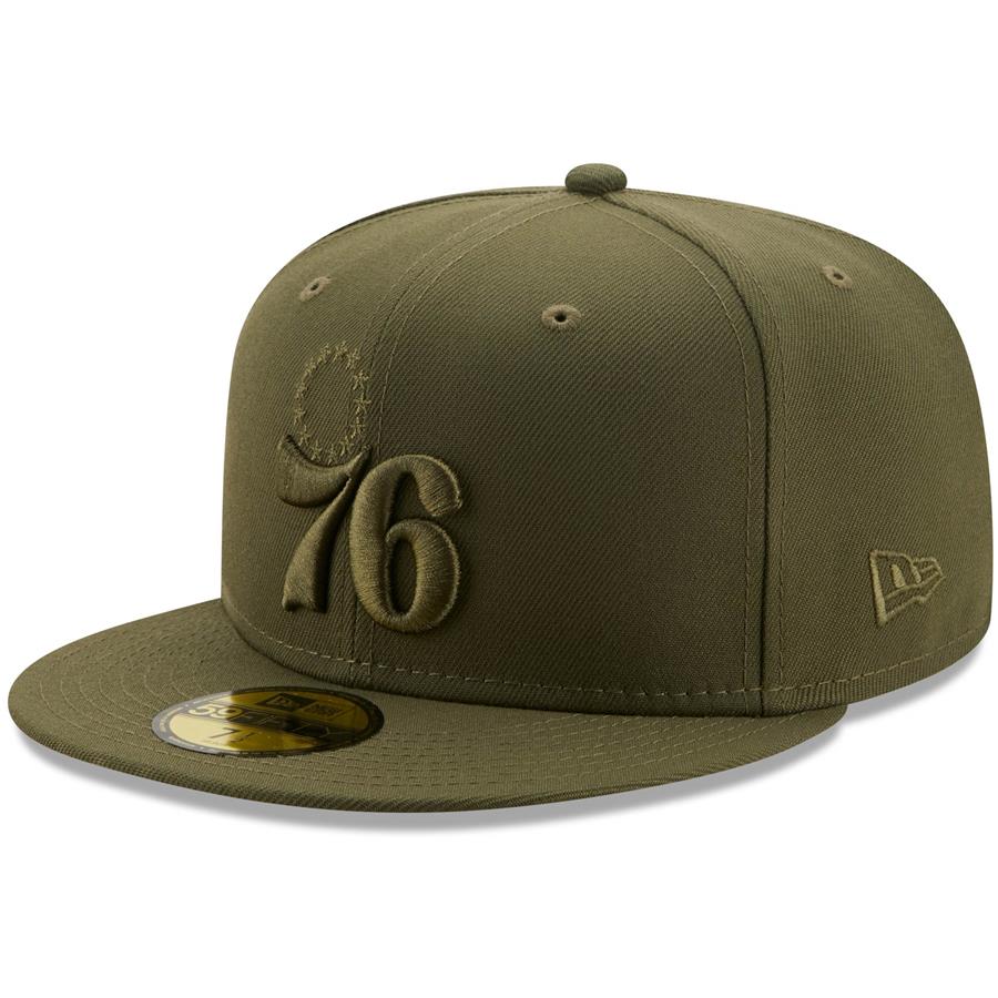 Philadelphia 76ers New Era Color Pack 59FIFTY Fitted Hat - Olive