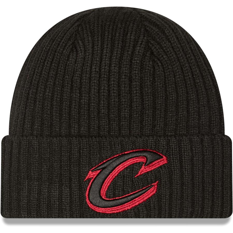 Cleveland Cavaliers New Era Team Core Classic Cuffed Knit Hat - Black