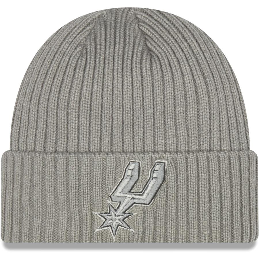 San Antonio Spurs New Era Core Classic Misty Morning Cuffed Knit Hat - Gray