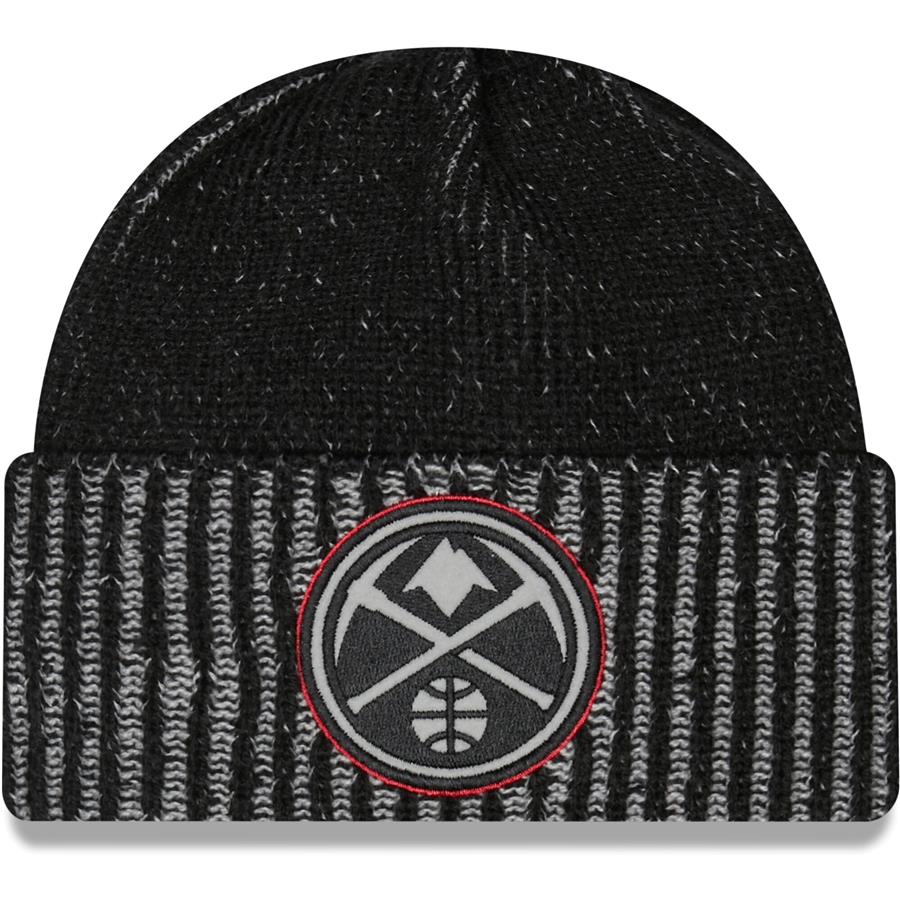 Denver Nuggets New Era Popflect Cuffed Knit Hat - Black