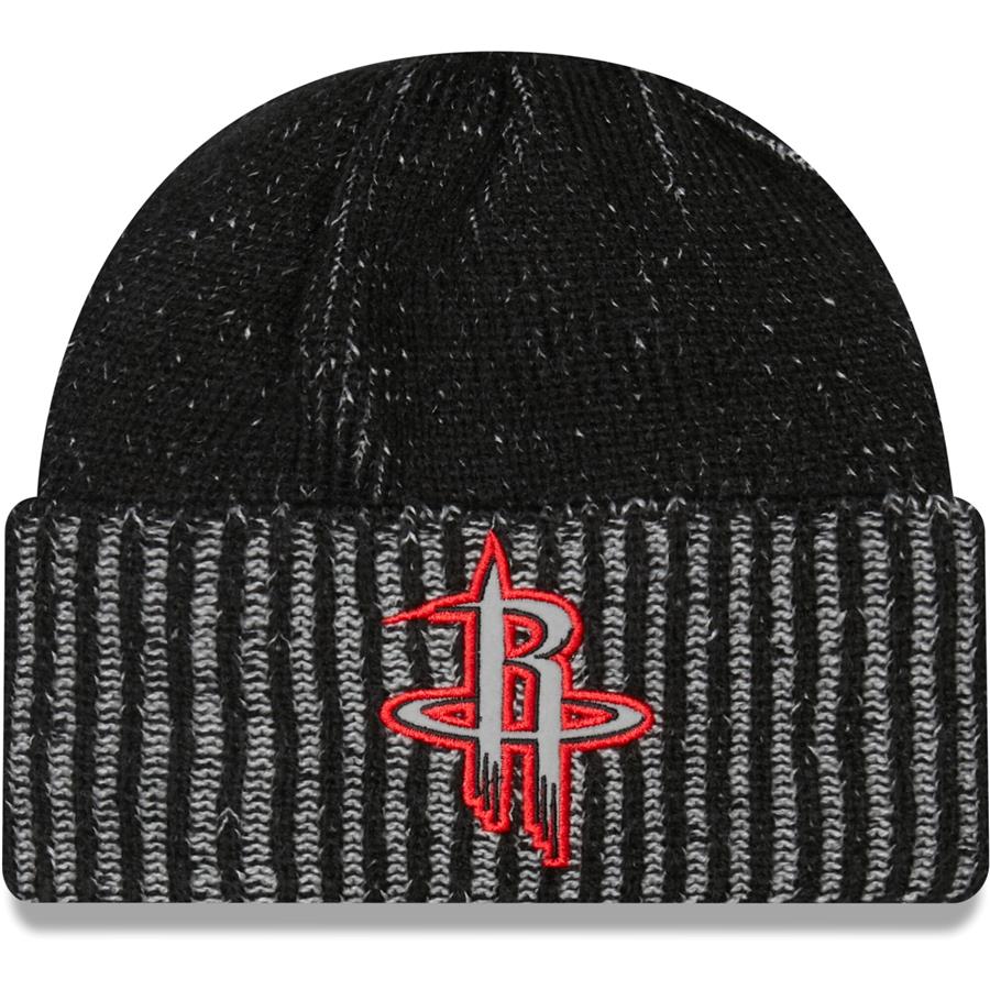 Houston Rockets New Era Popflect Cuffed Knit Hat - Black