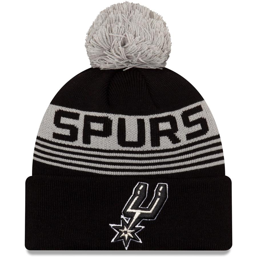 San Antonio Spurs New Era Proof Cuffed Knit Hat with Pom - Black