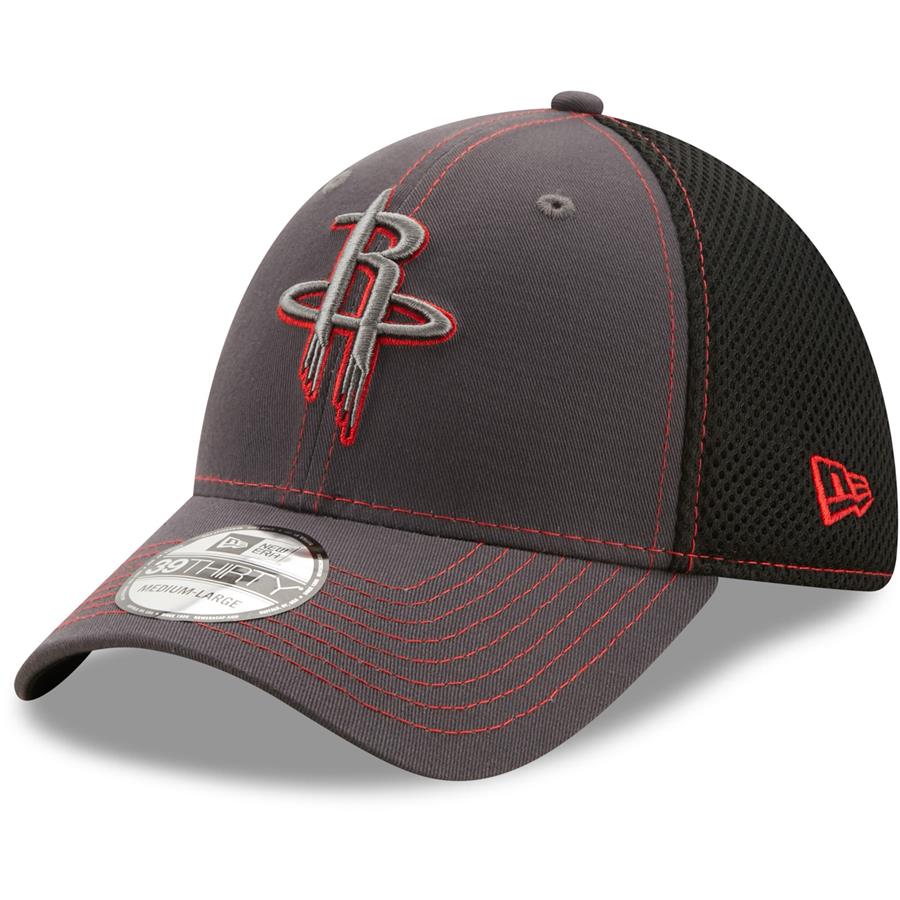 Houston Rockets New Era Team Neo 39THIRTY Flex Hat - Gray
