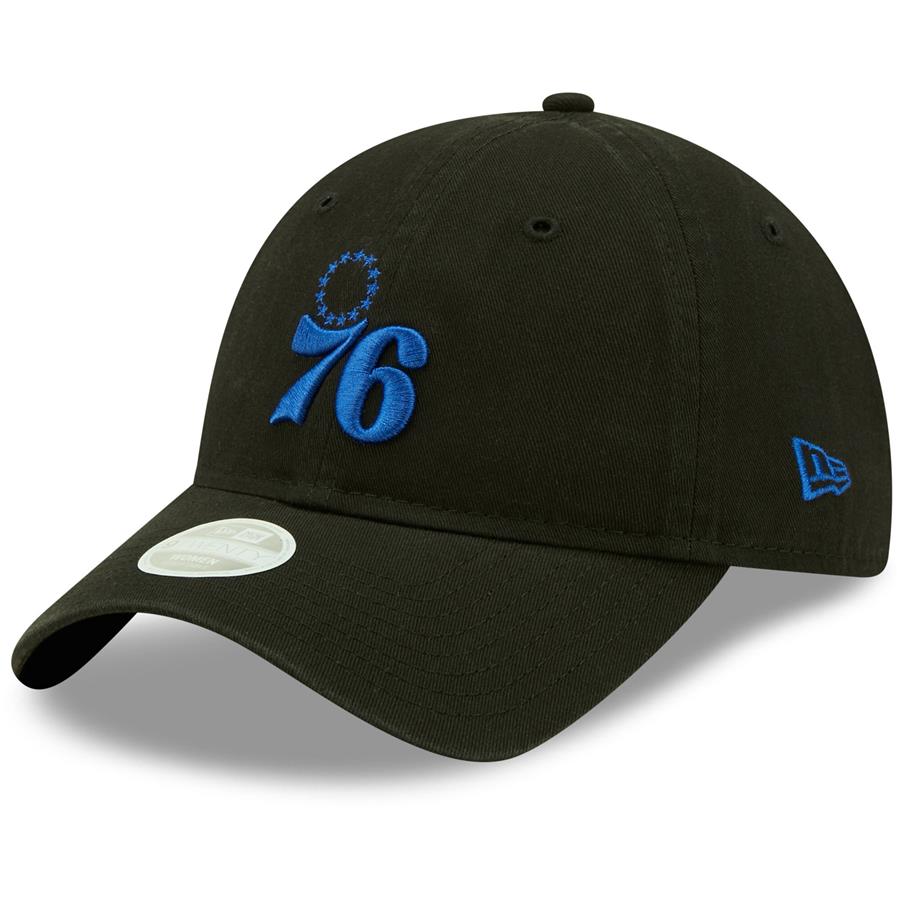 Philadelphia 76ers New Era Women's Core Classic 2.0 9TWENTY Adjustable Hat - Black