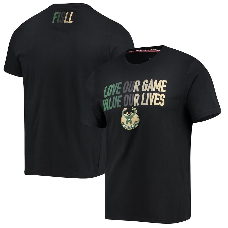Milwaukee Bucks FISLL Social Justice Team T-Shirt - Black