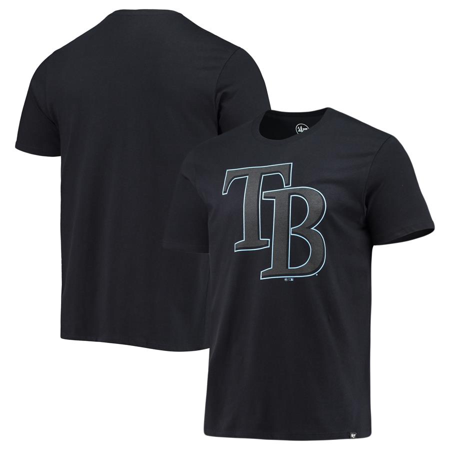 Tampa Bay Rays '47 Pop Imprint Super Rival T-Shirt - Black