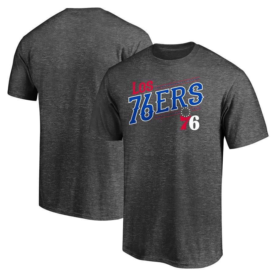 Philadelphia 76ers Fanatics Branded 2021 Noches Éne-Bé-A Core T-Shirt - Charcoal