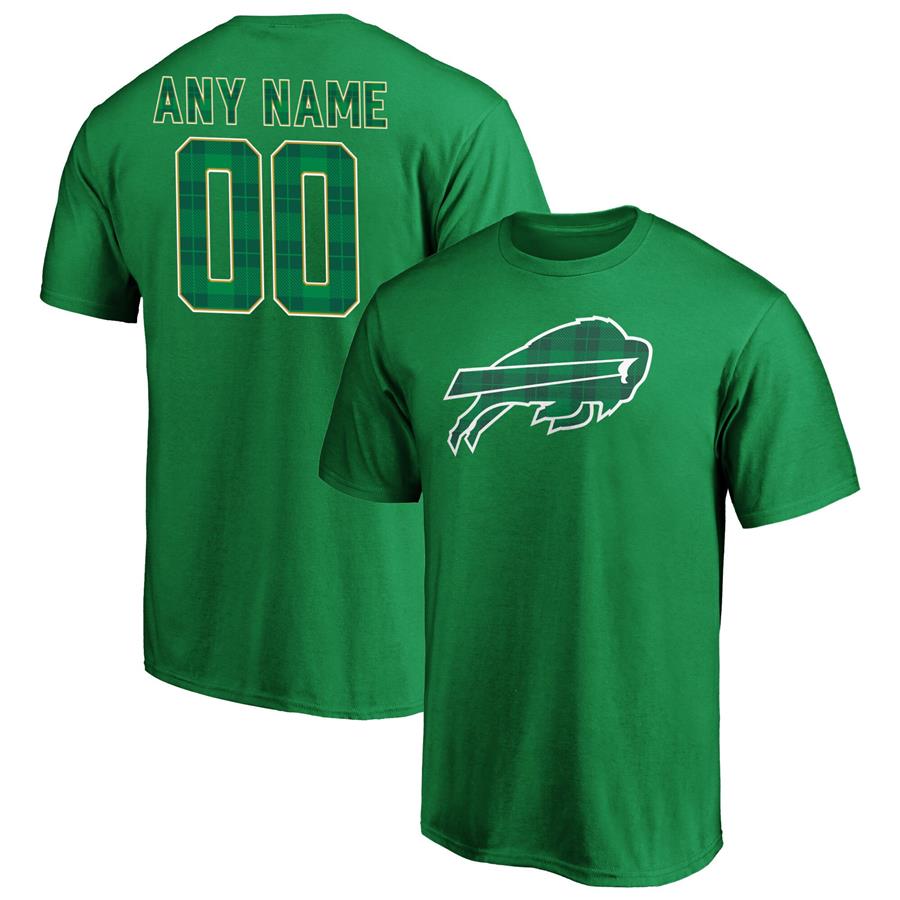 Buffalo Bills Fanatics Branded Emerald Plaid Personalized Name & Number T-Shirt - Green