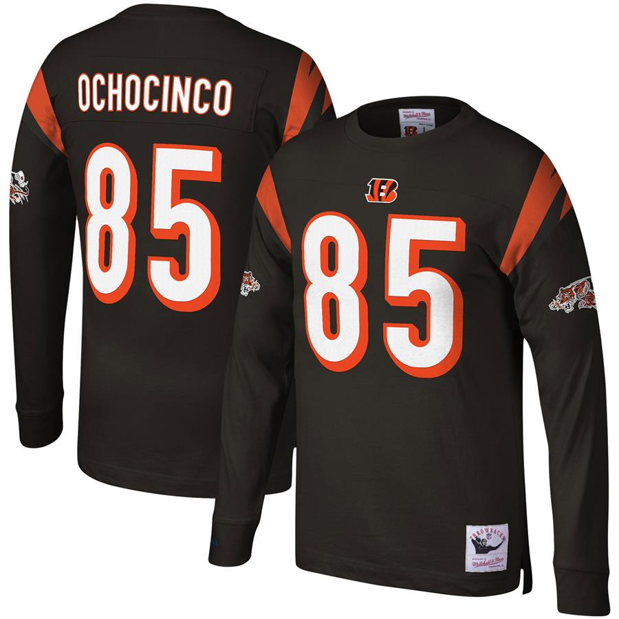 Chad Ochocinco Cincinnati Bengals Mitchell & Ness 2003 Retired Player Name & Number Long Sleeve T-Shirt - Black