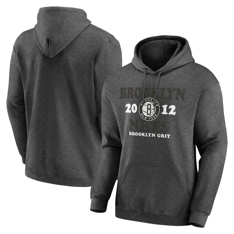 Brooklyn Nets Fierce Competitor Pullover Hoodie - Heathered Charcoal
