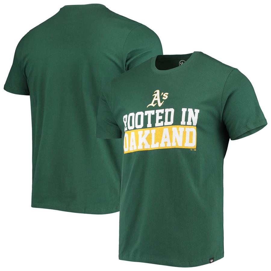 Oakland Athletics '47 Localized Super Rival T-Shirt - Heathered Green