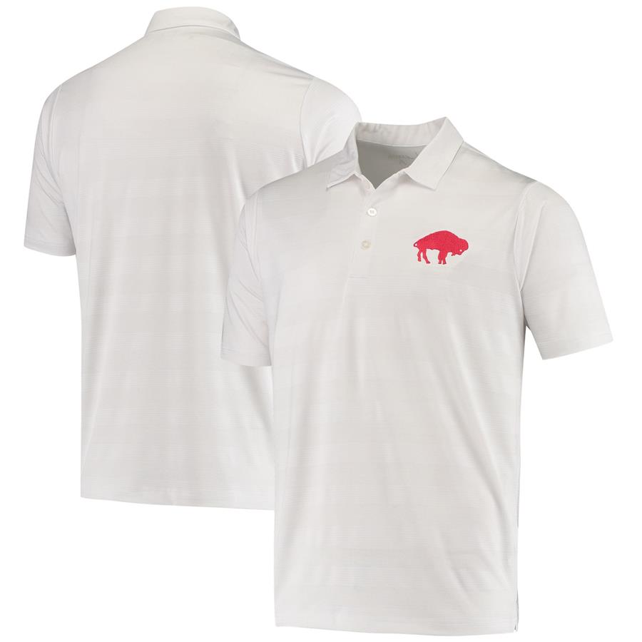 Buffalo Bills Antigua Throwback Compass Polo - White