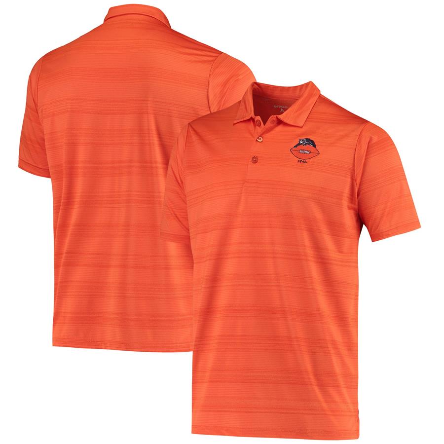 Chicago Bears Antigua Throwback Compass Polo - Orange