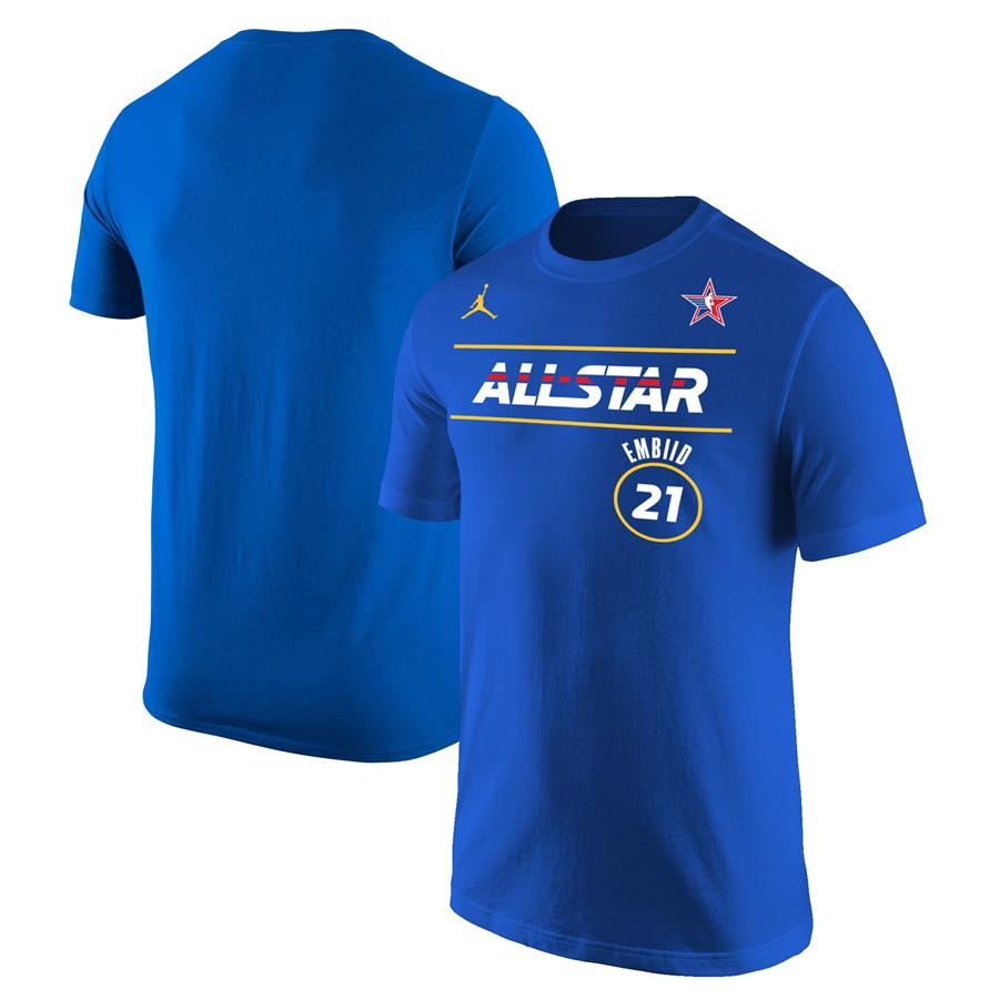 Joel Embiid Jordan Brand 2021 NBA All-Star Game Name & Number T-Shirt - Royal