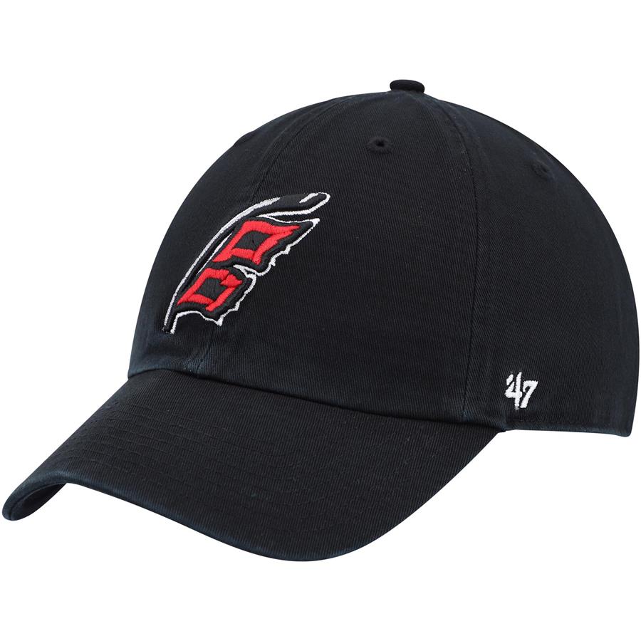 Carolina Hurricanes '47 Alternate Logo Clean Up Adjustable Hat - Black