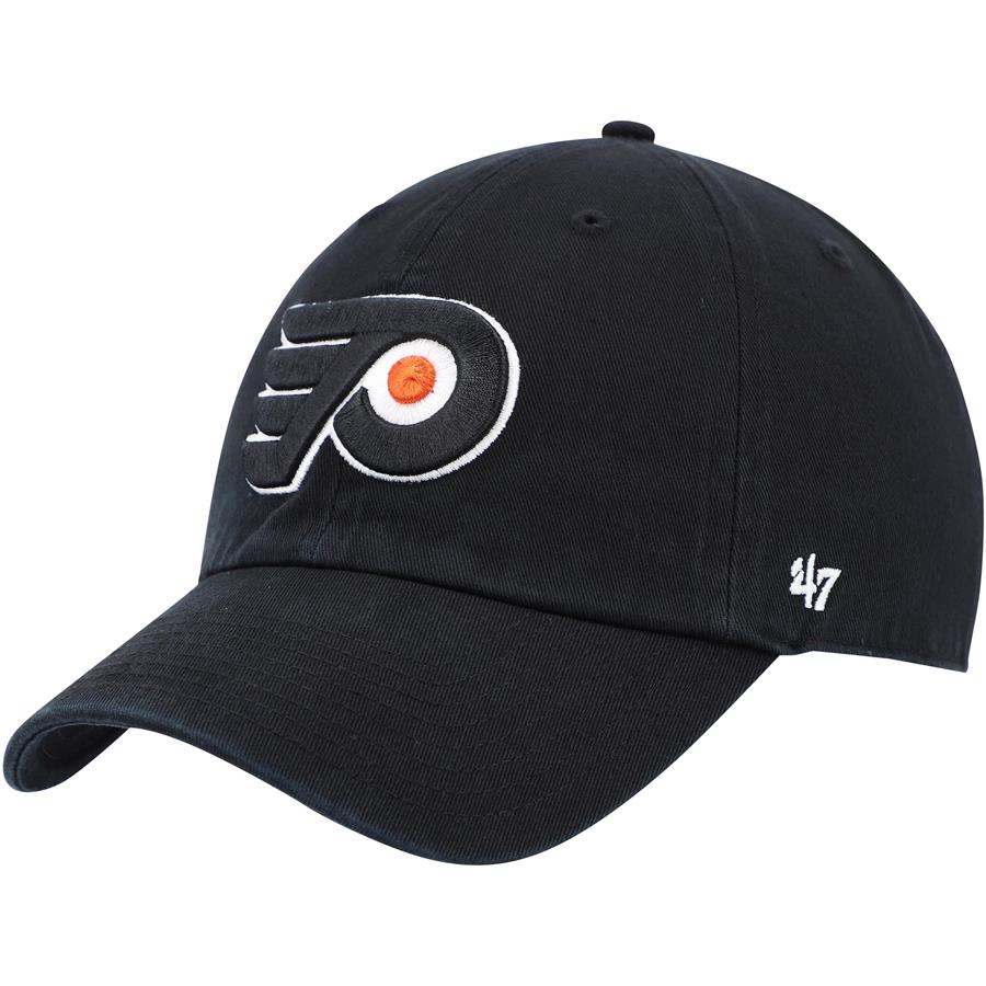 Philadelphia Flyers '47 Team Logo Clean Up Adjustable Hat - Black